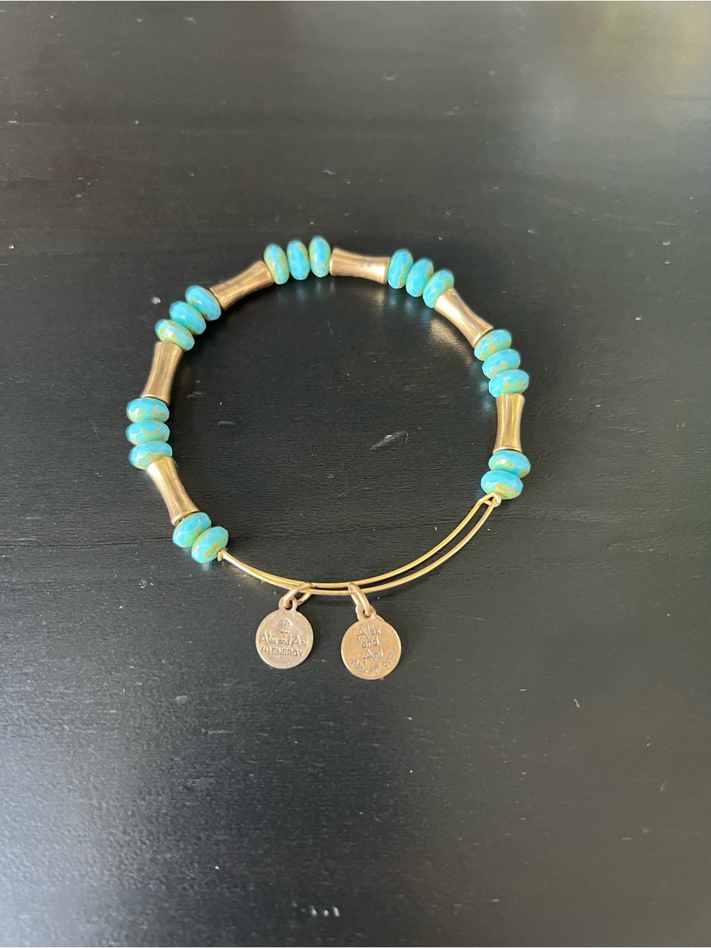 Alex and Ani Gold-Tone Expandable Bracelets (2)